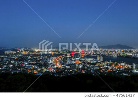 Wakuto Ohashi北九州的夜景 47561437