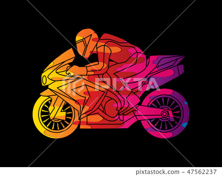 Motorcycle racing graphic vector Motorcycle racing graphic vector 47562237