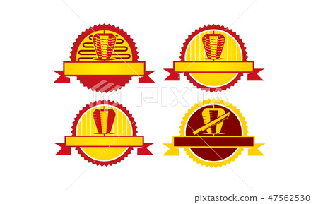 Emblem Kebab icon Template Set 47562530