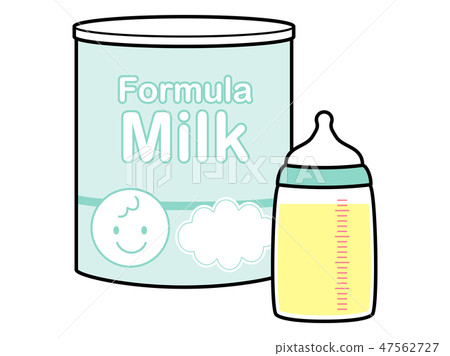 Baby milk and baby bottle Baby milk and baby bottle 47562727