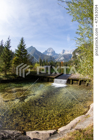 Sommer landscape at the Schiederweiher in austria Sommer landscape at the Schiederweiher in austria 47563094
