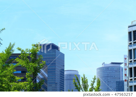 Buildings around Nagoya Station seen from Nagoya-shi Sakura-dori 47563257