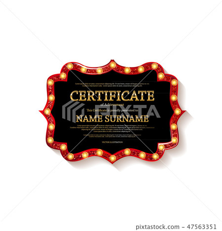 Certificate Diploma of completion. 47563351