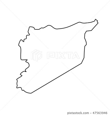 map of Syria - outline - Stock Illustration [47563946] - PIXTA