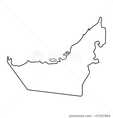 Map Of United Arab Emirates Outline Stock Illustration 47563968 Pixta