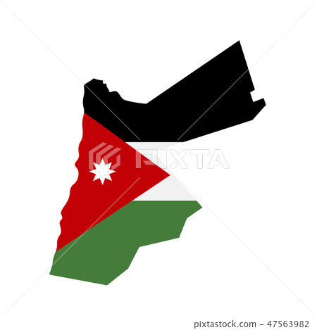 map of Jordan - flag map of Jordan - flag 47563982