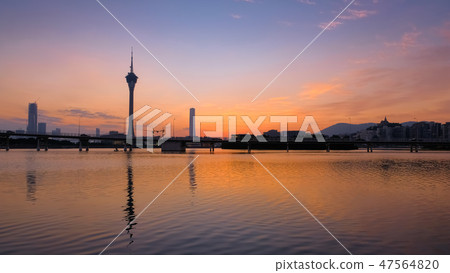 Macau · Tower evening Macau · Tower evening 47564820