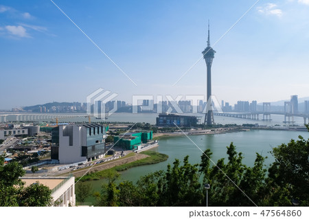 Macao Tower and Townscape From Nishinomi Yashiiro Observatory Macao Tower and Townscape From Nishinomi Yashiiro Observatory 47564860