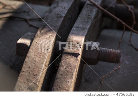 Old bolt connecting pipe Old bolt connecting pipe 47566192