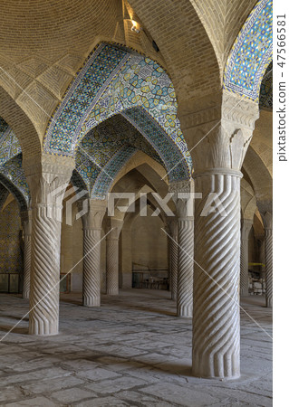Interior of Regent's Mosque, Shiras, Iran Interior of Regent's Mosque, Shiras, Iran 47566581