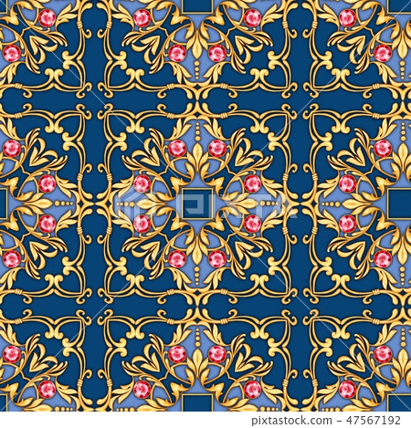 Luxury seamless pattern with gems Luxury seamless pattern with gems 47567192