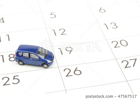 Calendar and car Calendar and car 47567517