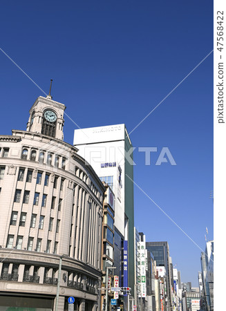 東京的城市景觀在東京，銀座 47568422