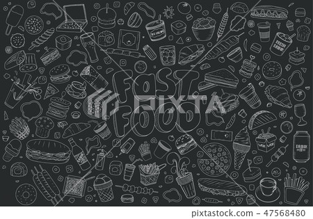 Fast food elements. Fast food elements. 47568480