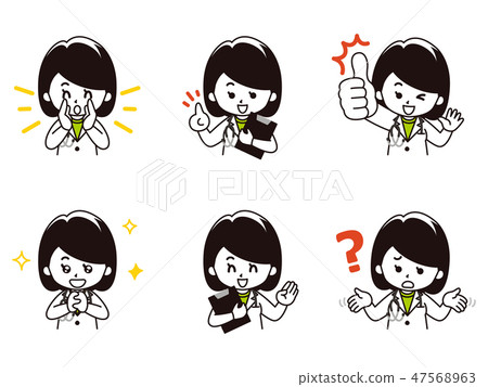 Female doctor set 47568963