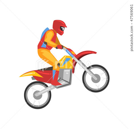 Motorcyclist, Motocross Racing, Motorbiker Male Character Vector Illustration Motorcyclist, Motocross Racing, Motorbiker Male Character Vector Illustration 47569061