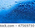 water drops on blue background 47569730