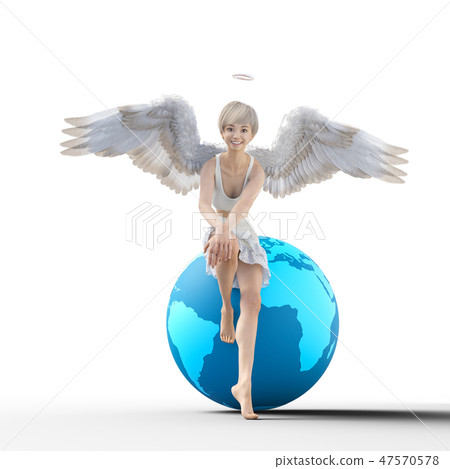 Real angel perming3DCG illustrations material 47570578