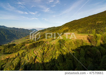 Longsheng rice terraces landscape in China Longsheng rice terraces landscape in China 47570661