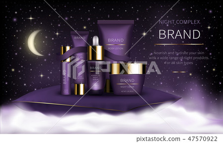 Night cosmetic series for face skin care 47570922