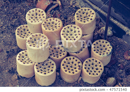 Briquettes on the street 47571540