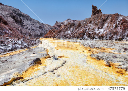 Hormoz Island yellow river, Hormozgan Province 47572779