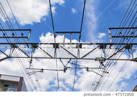 Summer sky catenary catenary 47572808