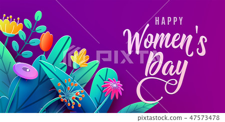 International Womens Day Banner With Fantasy Stock