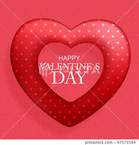 Happy Valentines Day Card with Heart. Vector Happy Valentines Day Card with Heart. Vector 47573584