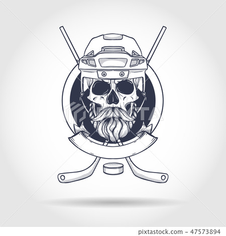 Hockey player skull 47573894