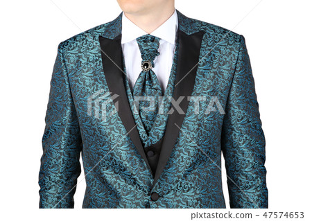men's wedding suit with floral patterned 47574653
