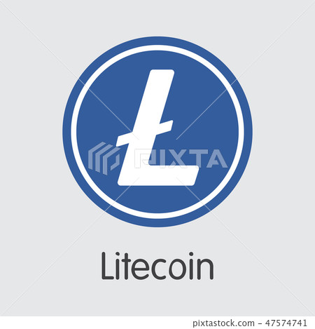 LTC - Litecoin. The Icon of Virtual Momey or Market Emblem. 47574741