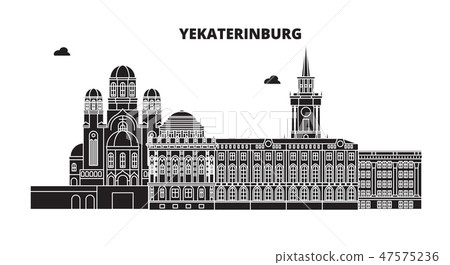 Russia, Yekaterinburg. City skyline: architecture, buildings, streets, silhouette, landscape Russia, Yekaterinburg. City skyline: architecture, buildings, streets, silhouette, landscape 47575236