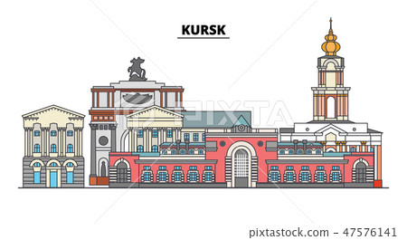 Russia, Kursk. City skyline: architecture, buildings, streets, silhouette, landscape, panorama. Flat Russia, Kursk. City skyline: architecture, buildings, streets, silhouette, landscape, panorama. Flat 47576141