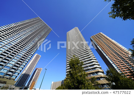 Kawasaki cityscape in Japan Musashi Kosugi's Tower Mansion group 47577022