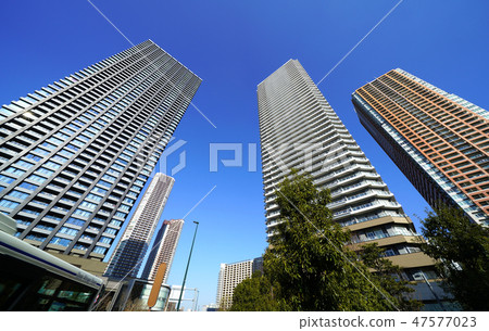 Kawasaki cityscape in Japan Musashi Kosugi's Tower Mansion group 47577023