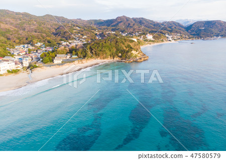 [靜岡縣]下田白濱大濱海濱浴航拍照片 47580579