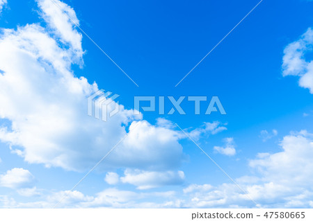 Sky Clouds Blue Sky White Clouds Synthetic Background Material Photo Material 47580665