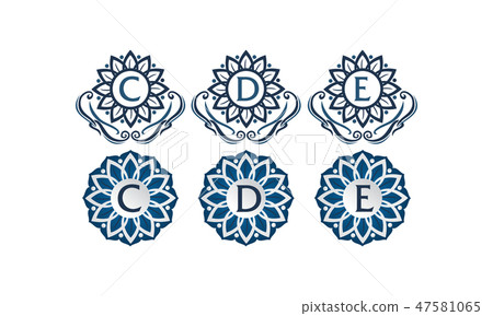Flower Elegant Template Set Flower Elegant Template Set 47581065