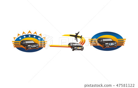Car Plane Service Tour Travel Set 47581122