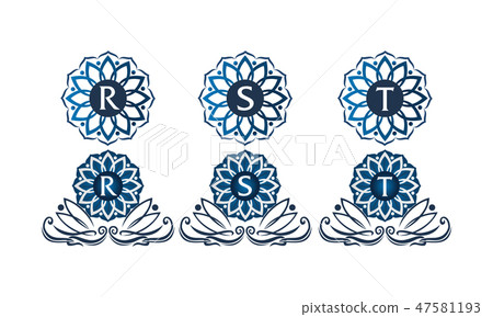 Flower Elegant Template Set Flower Elegant Template Set 47581193