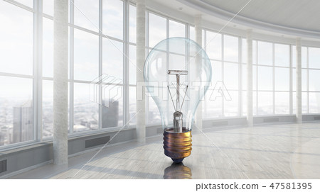 Light bulb in modern office 47581395