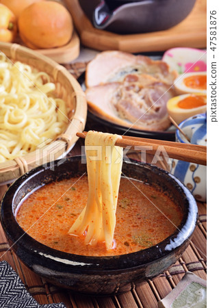 Japanese dipping noodles, tsukemen ramen Japanese dipping noodles, tsukemen ramen 47581876