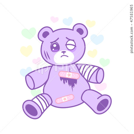 Suffering bear toy with injured body yami kawaii Suffering bear toy with injured body yami kawaii 47581965