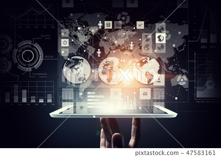 Global network connection Global network connection 47583161