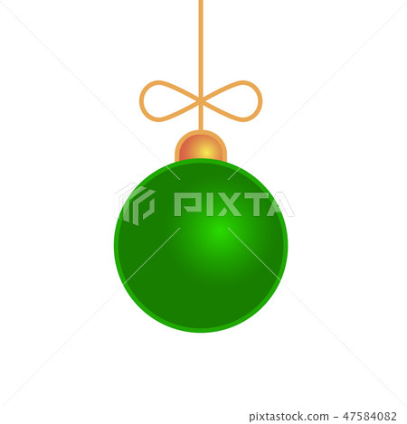 Merry Christmas ball toy isolated on white Merry Christmas ball toy isolated on white 47584082