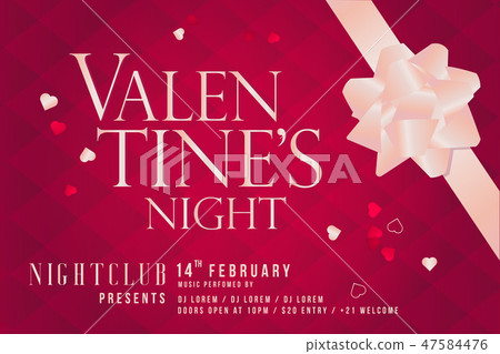 Happy Valentines Day Party Poster. Happy Valentines Day Party Poster. 47584476