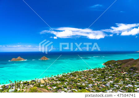 “夏威夷”Lanikai藥盒視圖·凱魯瓦 47584741