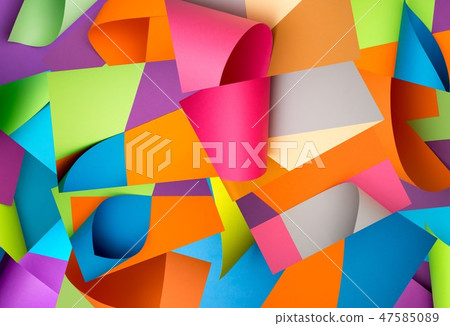 Abstract background of sheets of colored paper Abstract background of sheets of colored paper 47585089