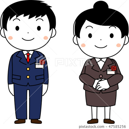 Entrance ceremony New employee Graduation businessman Cute 47585256